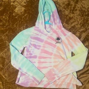 Justice tie-dye hoodie girls size 8